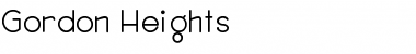 Gordon Heights Font