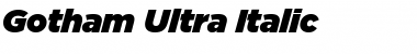 Gotham Ultra Italic Font