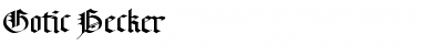 Gotic Becker Font