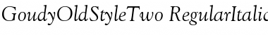 GoudyOldStyleTwo RegularItalic Font