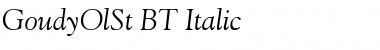 GoudyOlSt BT Italic Font
