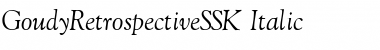 GoudyRetrospectiveSSK Italic Font