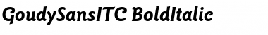 GoudySansITC Bold Italic Font GoudySansITC Bold Italic Font