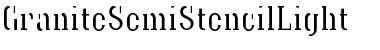 GraniteSemiStencilLight Font