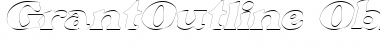 GrantOutline Oblique Font