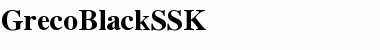 GrecoBlackSSK Regular Font