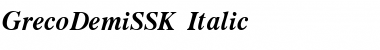 GrecoDemiSSK Italic Font