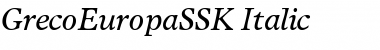 GrecoEuropaSSK Font