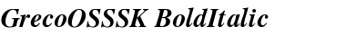 GrecoOSSSK BoldItalic Font
