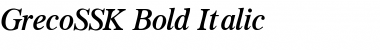 GrecoSSK Bold Italic Font