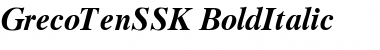 GrecoTenSSK BoldItalic Font