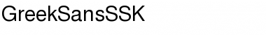 GreekSansSSK Regular Font