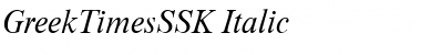 GreekTimesSSK Italic Font