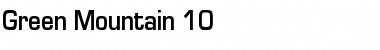 Green Mountain 10 Regular Font