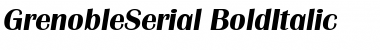 GrenobleSerial BoldItalic Font