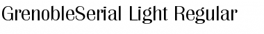 GrenobleSerial-Light Regular Font
