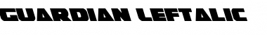 Guardian Leftalic Font