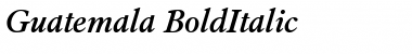 Guatemala BoldItalic Font
