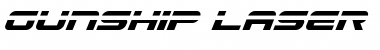 Gunship Laser Italic Font