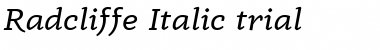 Radcliffe Display Italic Font