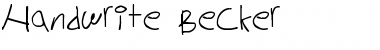Handwrite Becker Font