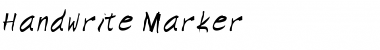 Handwrite-Marker Regular Font
