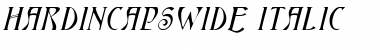 HardinCapsWide Italic Font HardinCapsWide Italic Font