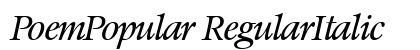 PoemPopular RegularItalic Preview
