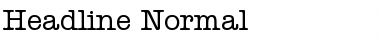 Headline Normal Font Headline Normal Font