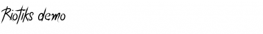 Download Riotiks Demo Font Download Riotiks Demo Font