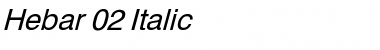 Hebar 02 Italic Font Hebar 02 Italic Font