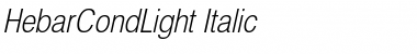 HebarCondLight Italic Font