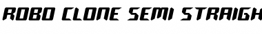 Robo-Clone Semi-Straight Regular Font
