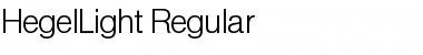 HegelLight Font