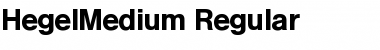 HegelMedium Font