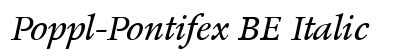 Poppl-Pontifex BE Italic Preview