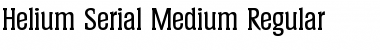 Helium-Serial-Medium Regular Font
