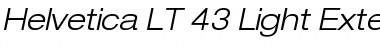 HelveticaNeue LT 43 LightExObl Font