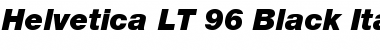 HelveticaNeue LT 96 BlackIt Regular Font