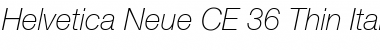 Helvetica CE 35 Thin Italic Font