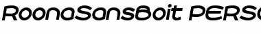 Roona Sans Bold PERSONAL Font