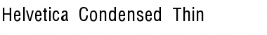 Helvetica-Condensed-Thin Regular Font