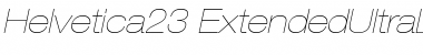 Helvetica23-ExtendedUltraLight Ultra LightItalic Font