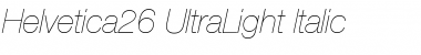Helvetica26-UltraLight Ultra LightItalic Font