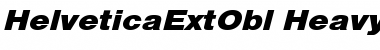 HelveticaExtObl-Heavy Regular Font