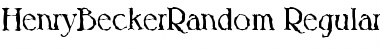 HenryBeckerRandom Font