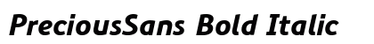 PreciousSans Bold Italic Preview