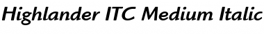 Highlander ITC Font