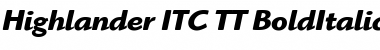 Highlander ITC TT Font