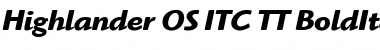 Highlander OS ITC TT BoldItalic Font